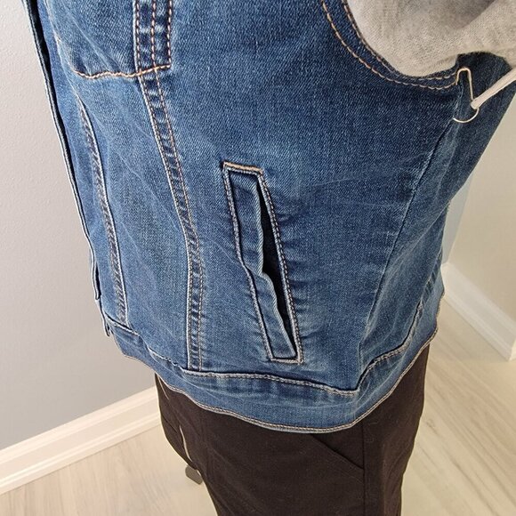 Wax Jean Denim Hoodie Jacket Junior Size Large NWT - Picture 11 of 16